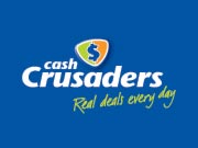 bright brown design cash crusader logo