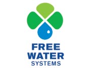 bright brown design free water logo
