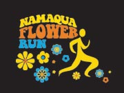bright brown design namaqua flower run logo